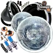 Halogen Conversion Headlight Kit Domed 7" Sealed Beam For Jaguar Daimler Classic