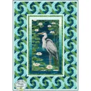Quilt Kit - Tranquil- 52" X 72" Tranquil Waters Blue Heron Panel Throw Quilt