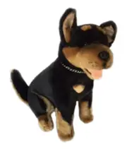 Bocchetta Plush Toys Rex Black and Tan Australian Kelpie Dog