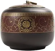 Chinese tea caddy,Ceramic jar, Chinese Retro Style Decor Porcelain Tea Canister Vintage Chinese Style Ceramic Loose Tea Container Sugar Candy Container Ginger Jar Coffee Bean Tins for Home Decor, Brow