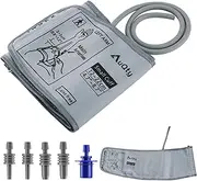 4.7-8.7 Inches Small Blood Pressure Cuff Arm - Adult Larger Blood Pressure Cuff (12-22cm) with 5 Connectors, Replacement Cuff Compatible with Omron and Other Brands Cuff(BP Cuff Included Only)