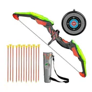Bow And Archer Set - Archery Toy Set - Led With 13 Suction Cup Arrows, & Quiver As shown