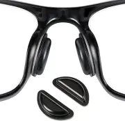 Eyeglass Nose Pads, 5 Pairs Stick on Anti-Slip Adhesive Glasses Nose Black