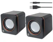 Manhattan USB Powered Stereo Speaker System - Small Size - with Volume Contro...
