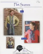 Flirt Scarves - Fiesta Yarns Knitting Pattern - Eyelash Scarf Quick & Easy Knit