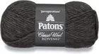 Patons Classic Wool Roving Yarn, 3.5 oz, Dark Gray, 1 Ball
