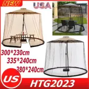 7/12FT Umbrella Table Screen Cover Mosquito Bug Insect Net Outdoor Patio Netting