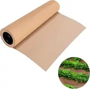 DECOHS 3 x 50 Ft Biodegradable Paper Weed Barrier- Heavy Duty Biodegradable Garden Bed Grass- Garden Paper Weed Control Barrier Weed Grass Blocker for Outdoor Garden Lawn