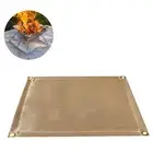 Camping Fire Pit Mat Folding Outdoor Fireproof Blanket for Party Yard Hiking