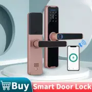Smart Door Lock Digital Electronic Lock One-grip Unlock Fingerprint Card Key New
