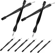 DRESSOOS Ergonomic Nail Cuticle Pusher Tool Metal Handle 10pcs Cuticle Remover Set for Manicure at Home