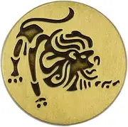 Leo Zodiac Sign Pin Badge, One Size, Metal