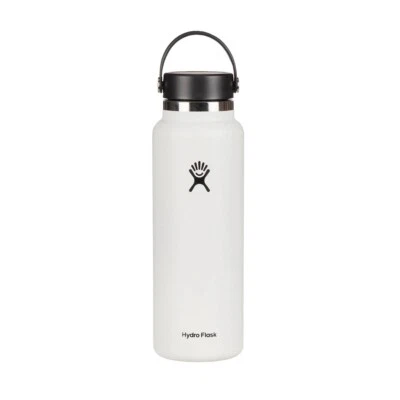 Hydro Flask "Proozy" 40 Oz/1.18 L Wide Mouth Water Bottle w/Flex Cap - White