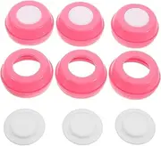 KOMBIUDA 6pcs Plastic Bottle Lids Leakproof Sealers for Breast Milk Storage Reusable Caps for Mason Jars Beer Soda Cans
