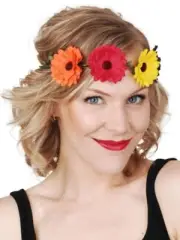 Flower Gerbera headband 1960s 60s hippie hippy costume retro