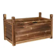 Wooden Garden Planter Flower Raised Bed Pot Rectangle Vegetable Box 30/60/90cm