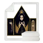 Dark Art Alchemy Angel Plague Mask Skelton Throw Blanket