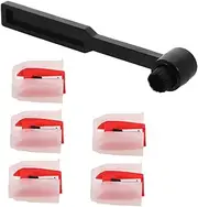 GREENADSCAPE 1 Set Vinyl Record Player Stylus Replacement with Cleaning Brush Compatibility Turntable Needles for Audio and Practical Maintenance