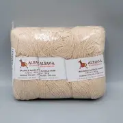 3 Alpaca Warehouse Yarn 50% Alpaca 5% Wool 45% Acrylic Beige 109Yds Each