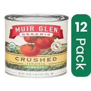 Muir Glen Organic Crushed Tomatoes with Basil - 28 Ounce (Pack of 12)