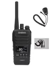UNIDEN UH755 SINGLE 5 WATT UHF SPLASHPROOF HANDHELD RADIO+SPEAKER MICROPHONE KIT