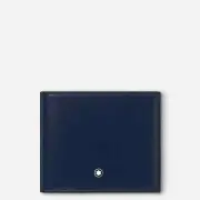 Men card wallet Montblanc Meisterstück 131934 classic billfold in blue leather