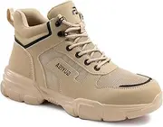 [Dumsiyin] Water-resistant Work Boots for Men Comfortable Mens Steel Toe Shoes Lightweight Safety Toe Shoes for Men Indestructible Soft Work Shoes Construction Boots for Warehouse