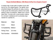 Genuine Royal Enfield Meteor 350 Black Airfly Evo Engine Guard (for: Royal Enfield)
