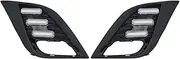 Fog Light Cover Lamp Frame 1 Set DRL For M&azda 3 Axela 2010 2011 2012 2013 Daytime Running Lights Fog Lamp Yellow Turn Signal 12V Daylight(White yellow blue)