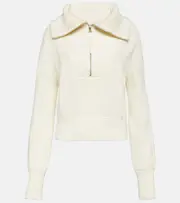 [Varley] Varley Mentone cotton half-zip sweater AU 16 white