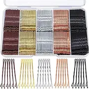 Teenitor Bobby Pins, 250 Pcs 2Inch Bobby Pins Bulk for Women Girls, Silver, Black, Blonde, Brown - Secure Hold, Hair Pins with Storage Box, All Hair Types