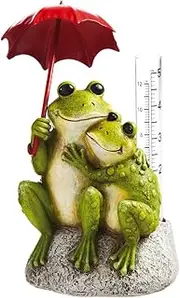 New Creative Frog Lovers Garden Statue with Rain Gauge
