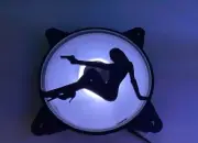 Sexy Girl Silhouette Pew Pew Computer Fan Grill Shroud Cover 120Mm 140Mm