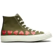 COMME DES GARCONS PLAY x CONVERSE CHUCK 70 HI SNEAKERS MEN SHOES 162973C