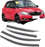 FUWKAIZS 4X Windshield Compatible for Skoda Fabia Mk2 5J MG 2008~2014 2010 2009 Accessories Car Side Window Visor Deflectors Awing Trim Rain Eyebrow