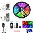 5M 3528 RGB LED Strips Lights 12V 24key Bluetooth WiFi IR APP + Power Supply Kit