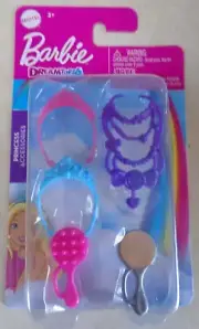 Barbie Doll Dreamtopia Princess Accessories Crowns, Necklace, Brush & Mirror New