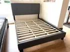 Melton Fabric Bed Frame in Double Size