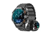 Smart Watch Bluetooth Call Sports Fitness Gps Tracker Watches IP67 Waterproof Heart rate, Blood Oxygen Pressure Smartwatch for Android IOS - Steel