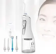 FREEZYMAN Cordless Water Floss Cleaner Portable Electric Dental Flusher with 320ml Removable Water Tank Cordless Dental Scrubber 3 Mode IPX7 Waterproof Water Dental Floss Household Oral Cleaning Sp