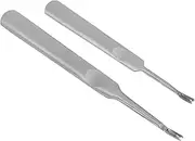GLEAVI 2pcs Leather Grooving Tool Stainless Steel for Precise Edge Trimming and Digging User Friendly Design for Leather Working Projects
