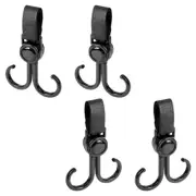 4 Pieces Double Stroller Swivel Hooks Purse Hanging Bags Hooks Car Multipurpose