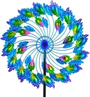 Peacock Metal Wind Spinner Kinetic Outdoor Lawn Garden Decor Patio Yard Art NEW