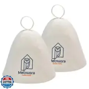 Metnuora Sauna Hat 2-Pack, Wool Sauna Hat for Women and Men Russian Banya Cap