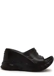 Givenchy Marshmallow 100 Rubber Wedge Sliders - Black - 3 3