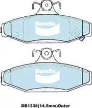 Bendix 4WD Rear Brake Pad Set for Ssangyong Musso FJ 2.9L MB-OM662,OM662LA Diese