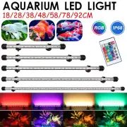 Fish Tank LED Bar Lamp Pool Submersible Aquarium Light Waterproof White Blue RGB