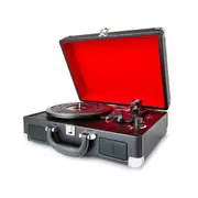 3 Speed Turntable with Bluetooth - Black and Red