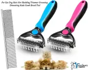 Professional Pet Dog Cat Comb Brush Dematting Undercoat Grooming Comb Rake Tool