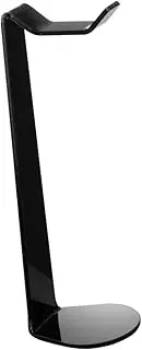 GOOHOCHY Headphone Stand Acrylic Display Rack for Desktop Space Saving Headset Holder Compatible with All Gaming Headsets Multi Purpose Storage for Cords and Bags Black